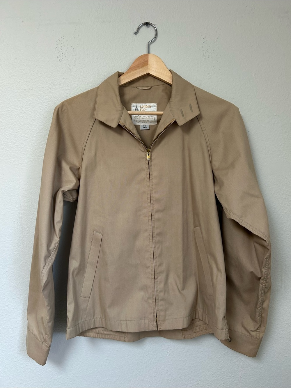 London Fog Vintage Women's Beige Zip-Front Trench Jacket